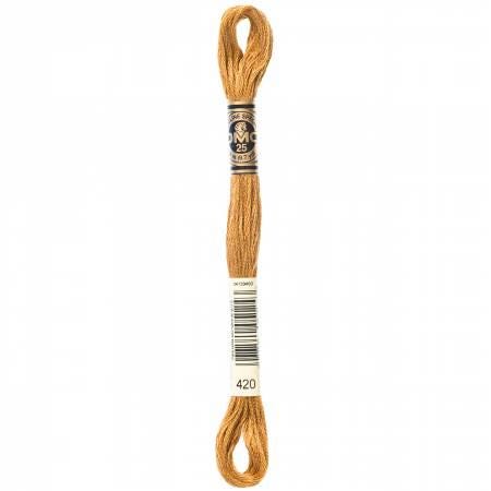 DMC Six Strand Embroidery Floss - 420 - 422 - 433 - 434 - 435 - 436 - 437 - 444 - 445