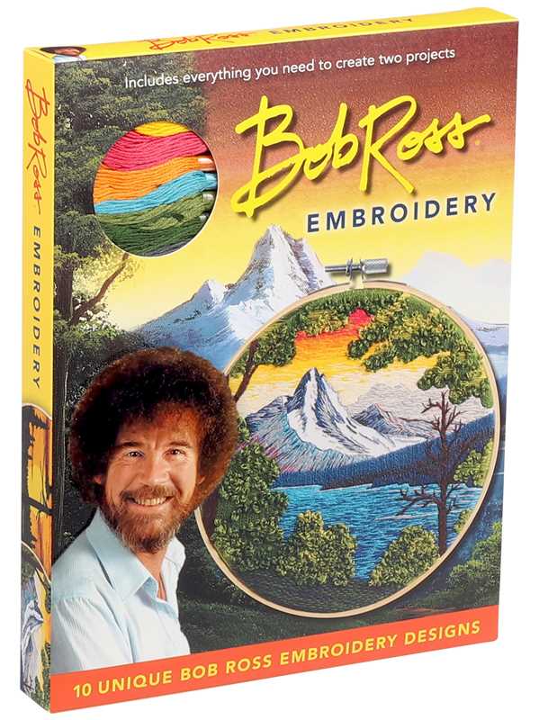 Bob Ross Embroidery Kit by Deborah Wilding