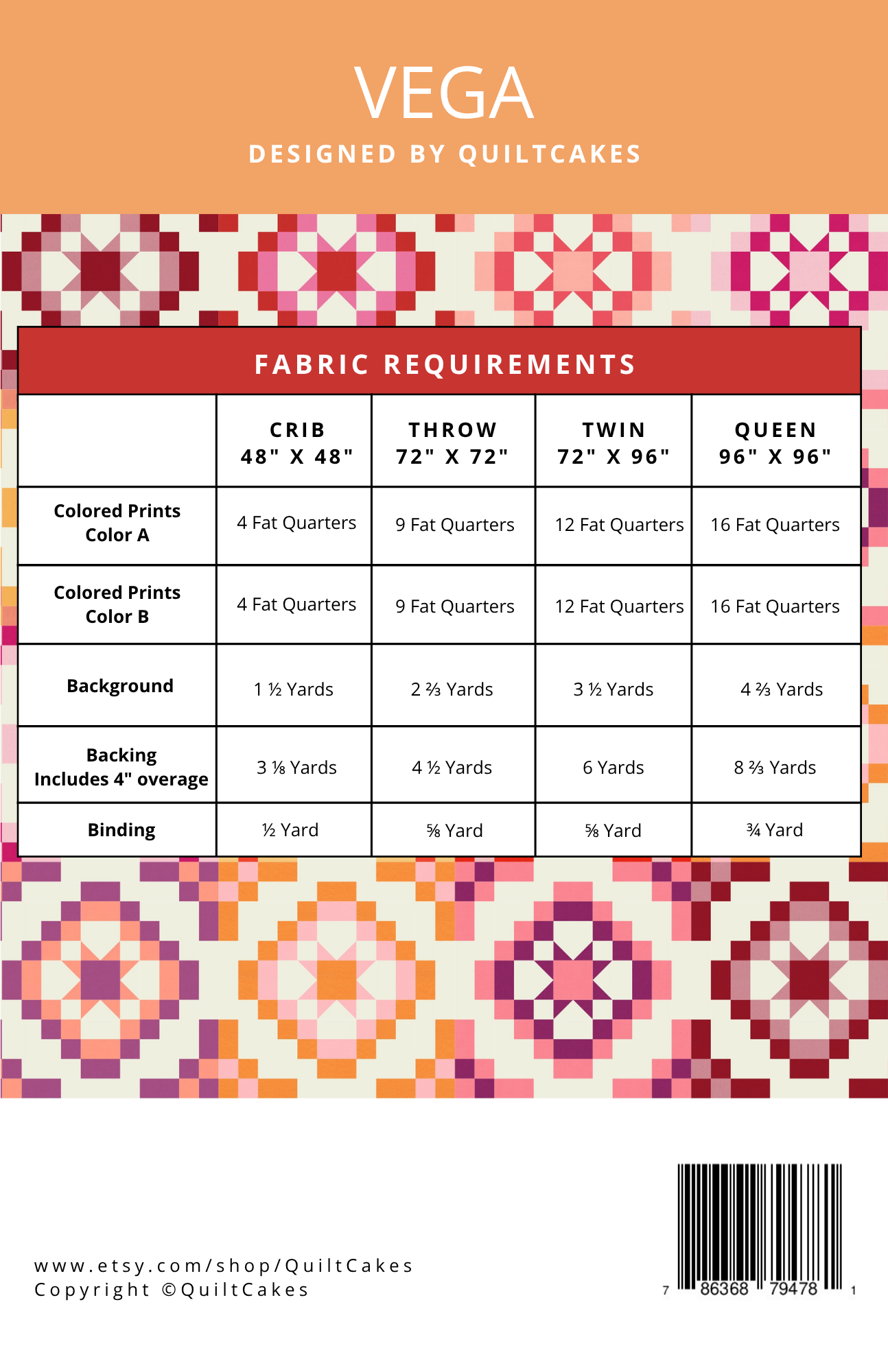 Vega Quilt Pattern By QuiltCakes