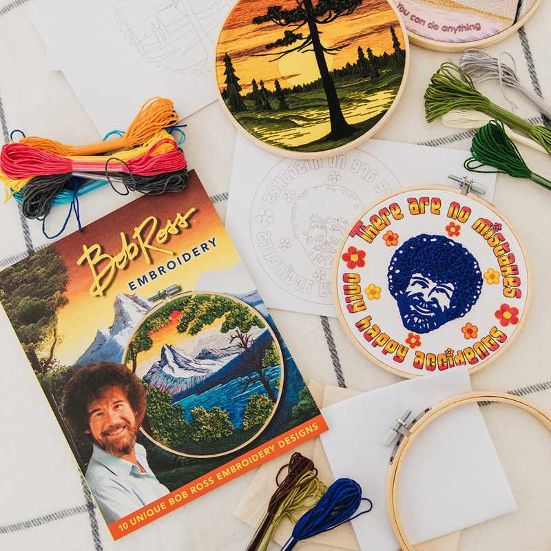 Bob Ross Embroidery Kit by Deborah Wilding