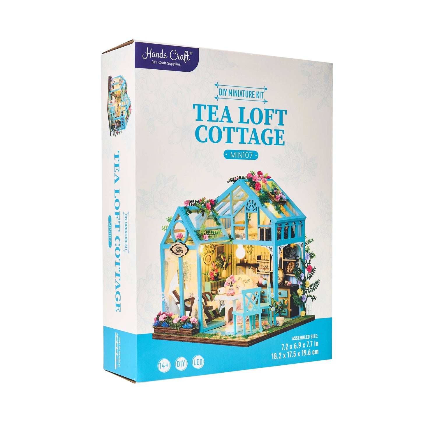 Hands Craft DIY Miniature House Kit: Tea Loft Cottage