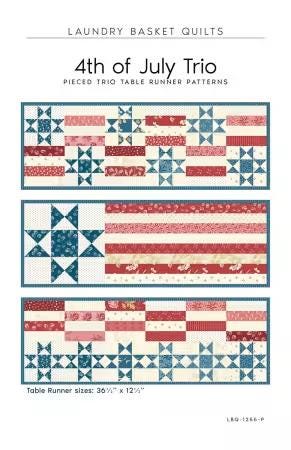 4th of July Trio Table Runner Pattern - Laundry Basket Quilts