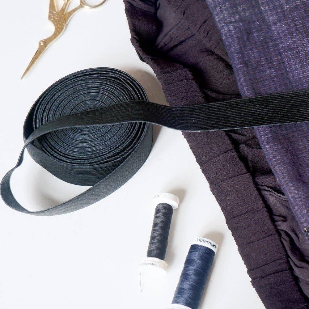 Madam Sew Fantastic Elastic - 5 Yards - Available in Two Colors - Choice of Black or White!