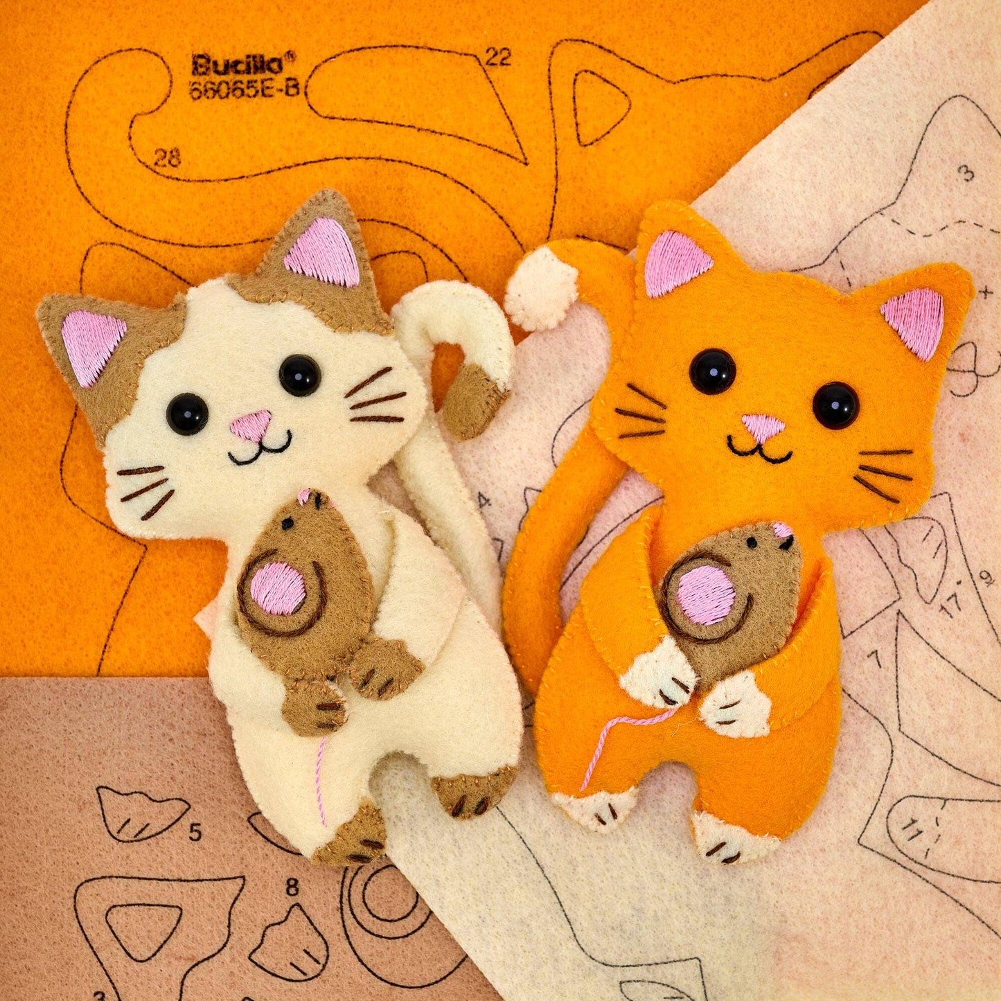 Bucilla ® Felties Kit - Purrfect Pair Kittens