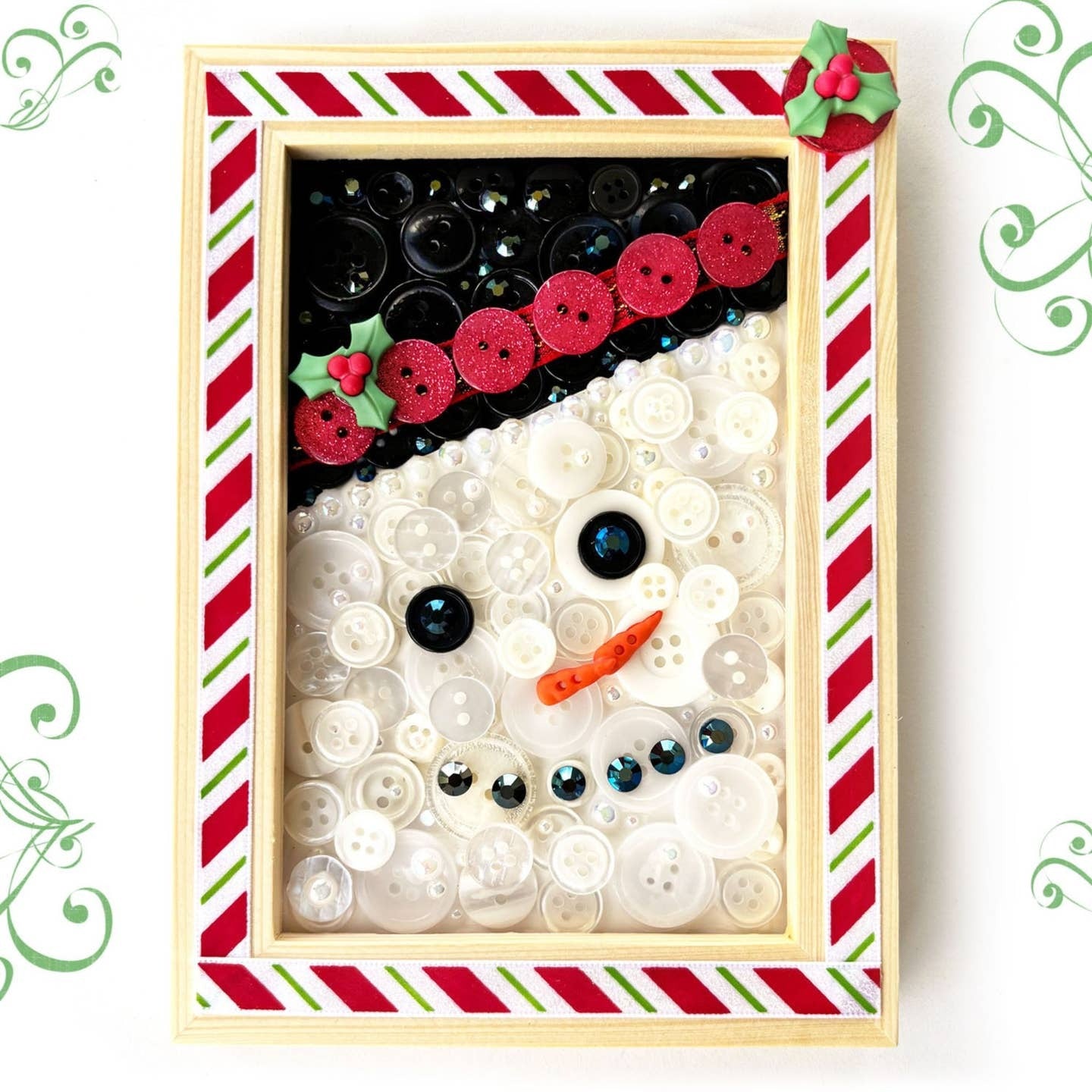 Buttons Galore and More Snowman Frame DIY Craft Kit