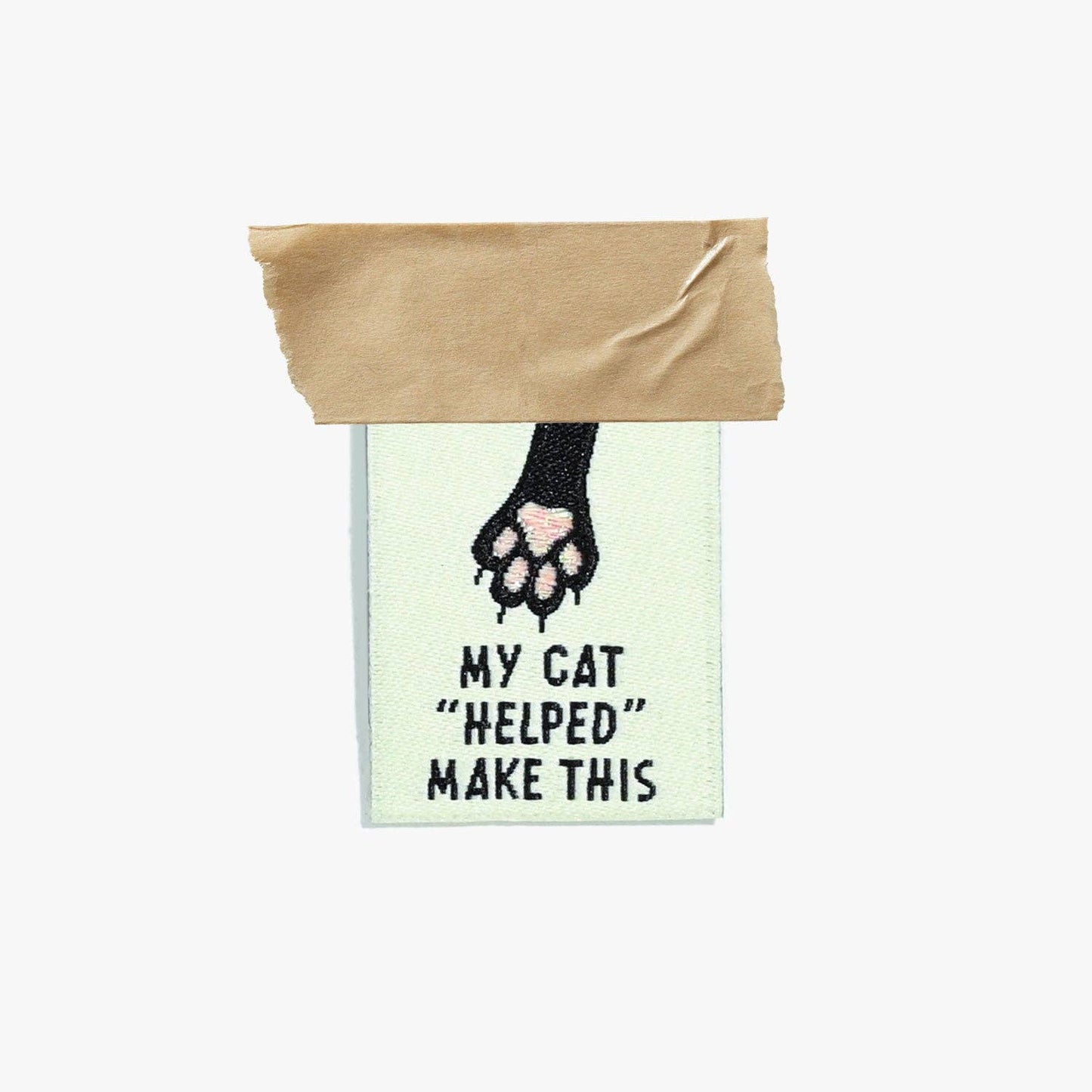 Kylie And The Machine - My Cat "Helped" Me Make This Woven Labels - 1 Pack