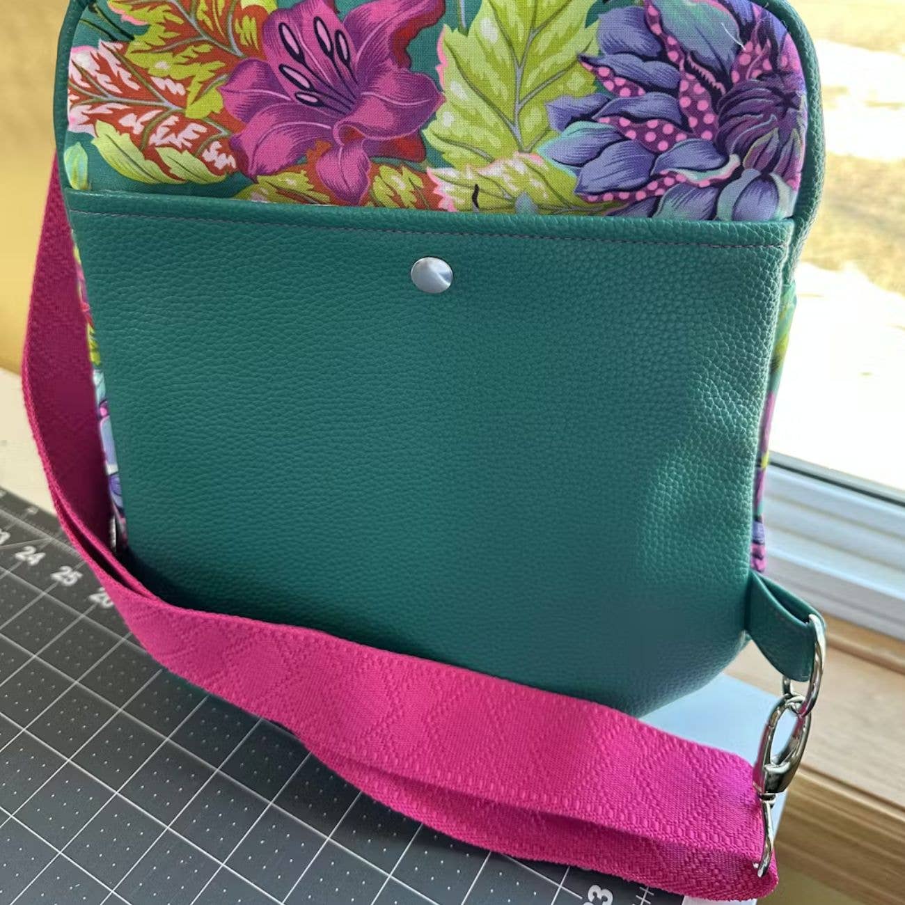 Sew Hungry Hippie Fuchsia Pink Jacquard Webbing 1.5" Woven Strap - By the Yard
