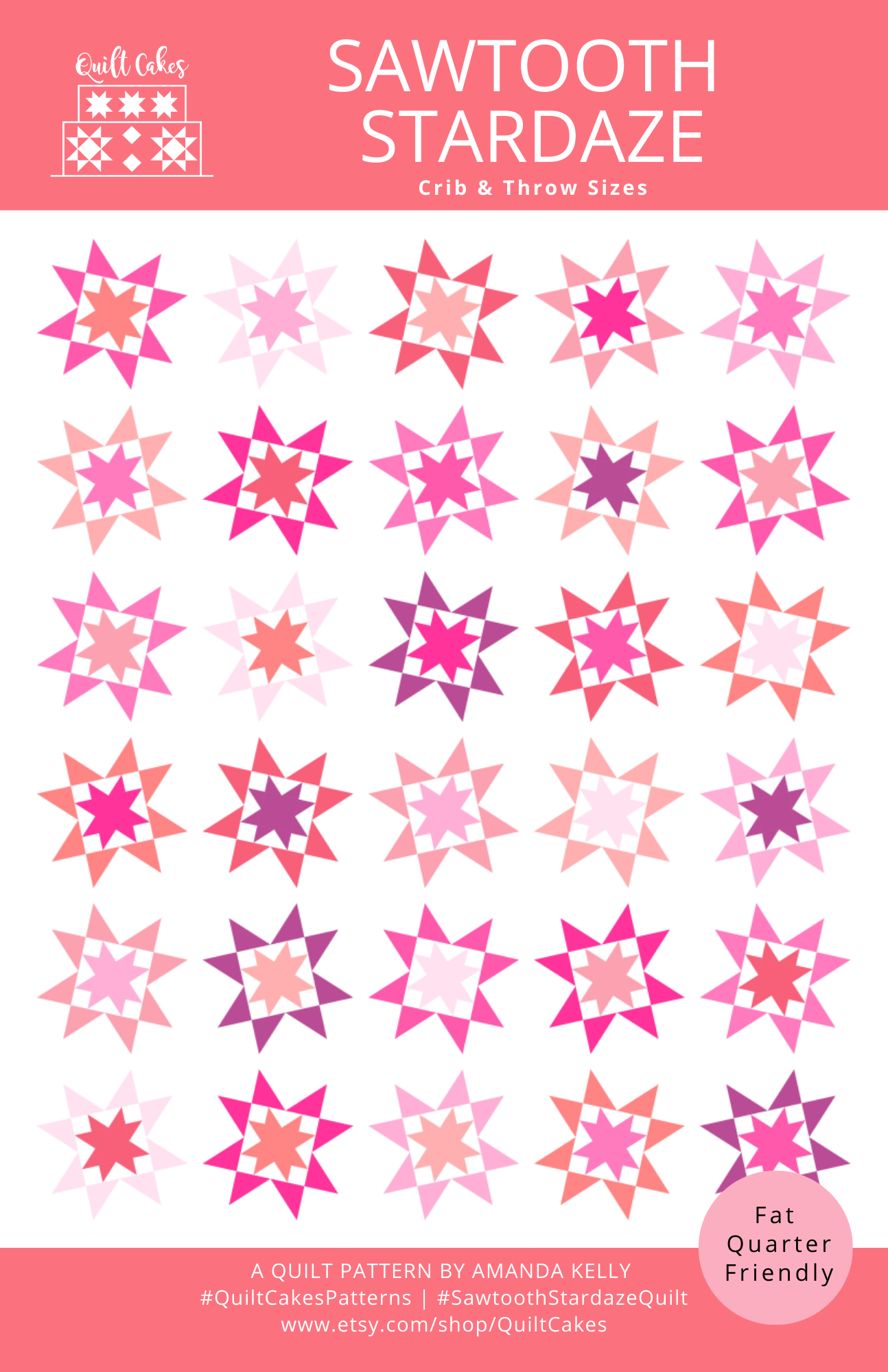 Sawtooth Stardaze Quilt Pattern By QuiltCakes