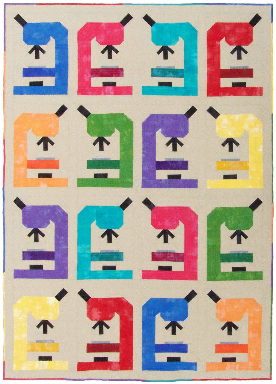 Microscope Mania Quilt Pattern By Flying Parrot