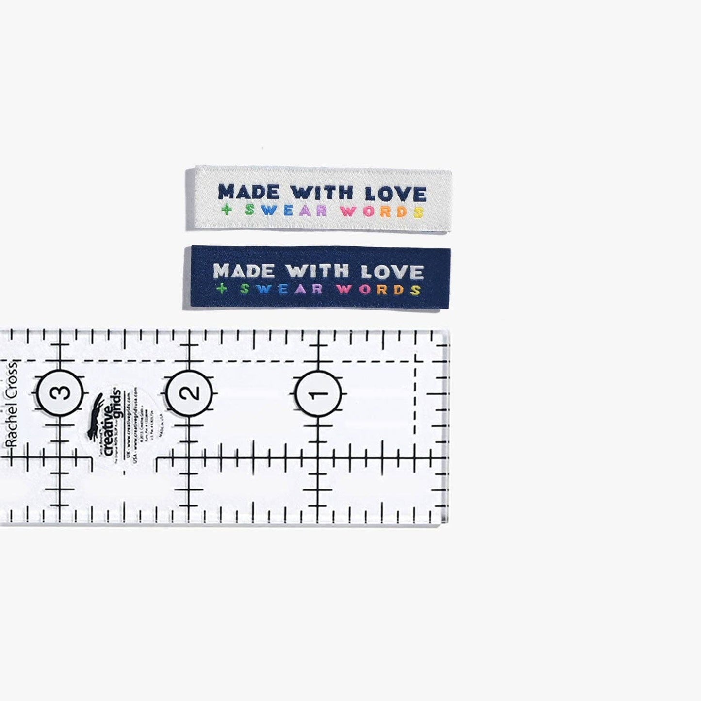 Kylie And The Machine Made with Love & Swear Words Woven Labels
