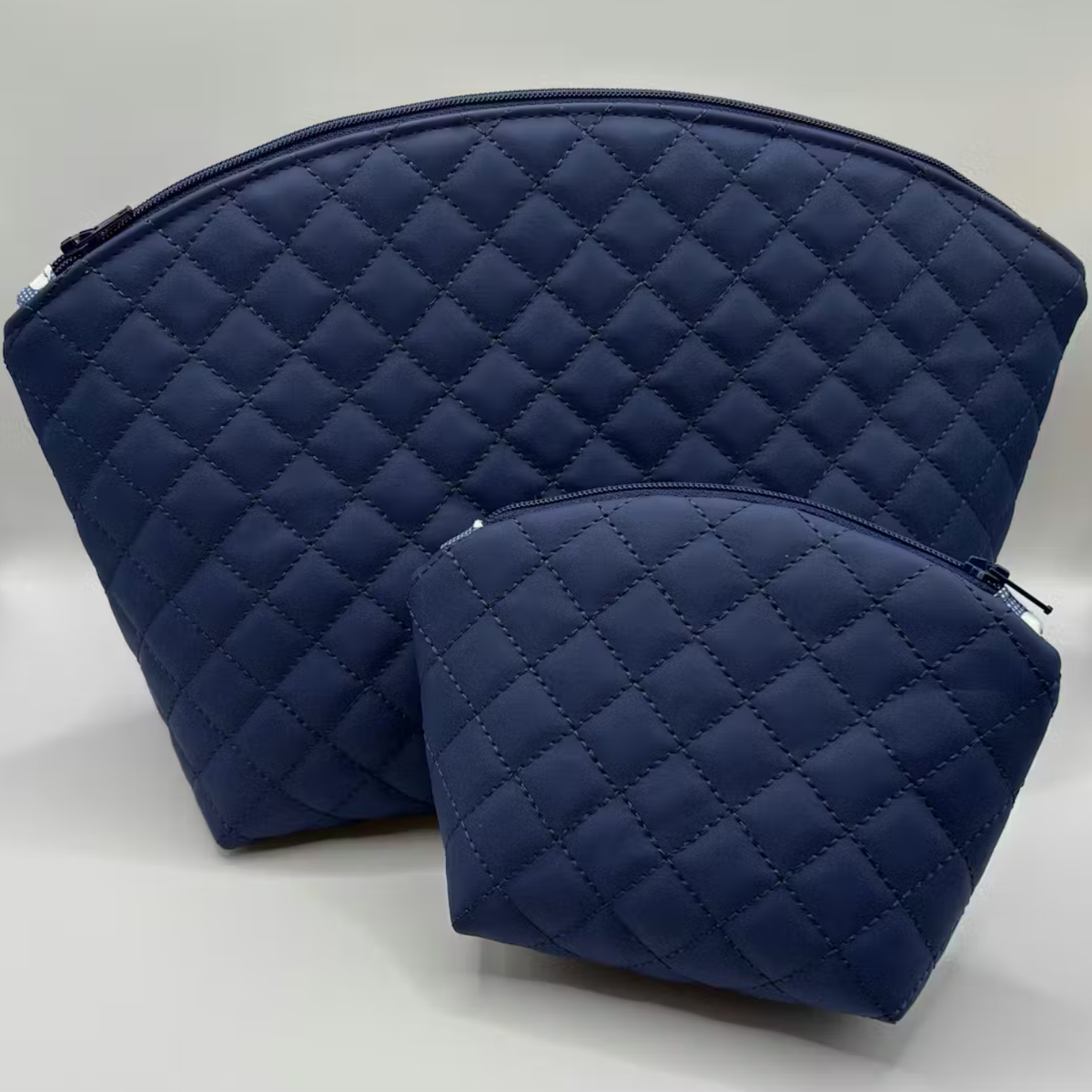 Sew Hungry Hippie - Navy Blue Quilted Vinyl Fabric for Bag Making