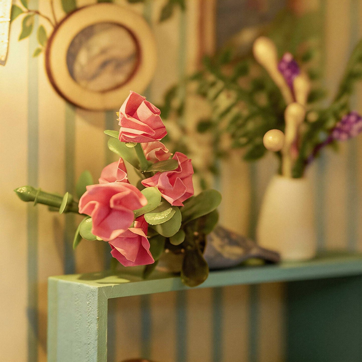 Hands Craft DIY Miniature House Kit: Tea Loft Cottage
