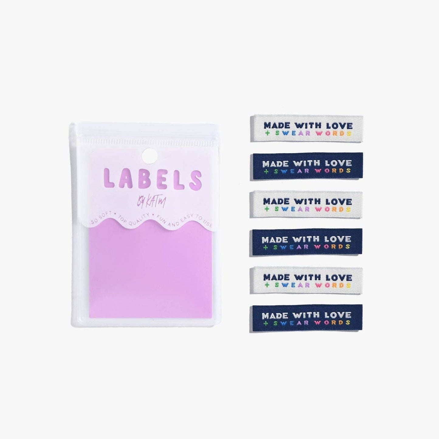 Kylie And The Machine Made with Love & Swear Words Woven Labels