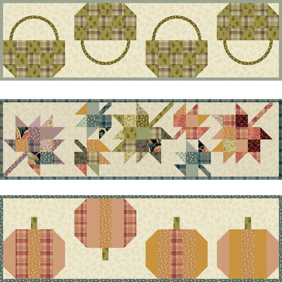 Fall Trio Table Runners Pattern By Laundry Basket Quilts