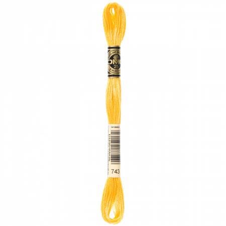 DMC Six Strand Embroidery Floss - 740 - 741 - 742 - 743 - 744 - 745 - 746