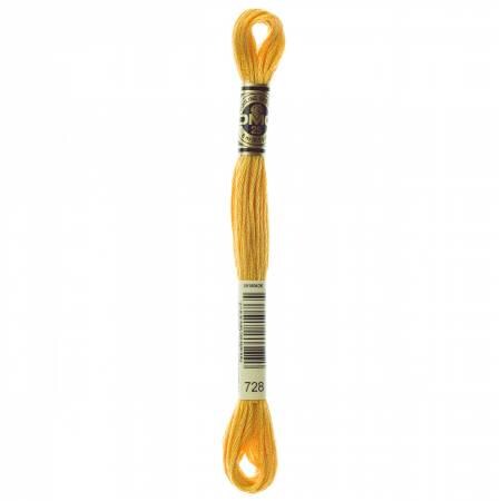 DMC Six Strand Embroidery Floss - 720 - 721 - 722 - 725 - 726 - 727 - 728 - 729