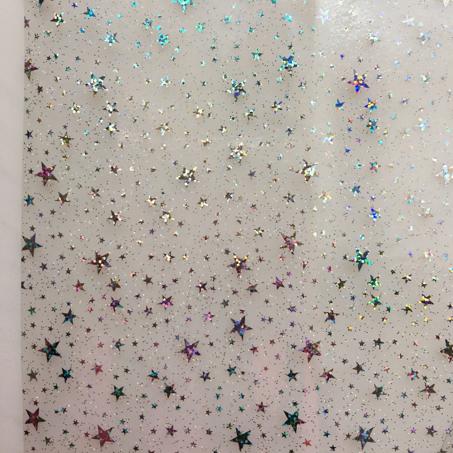 Sew Hungry Hippie Clear Glitter Stars Vinyl