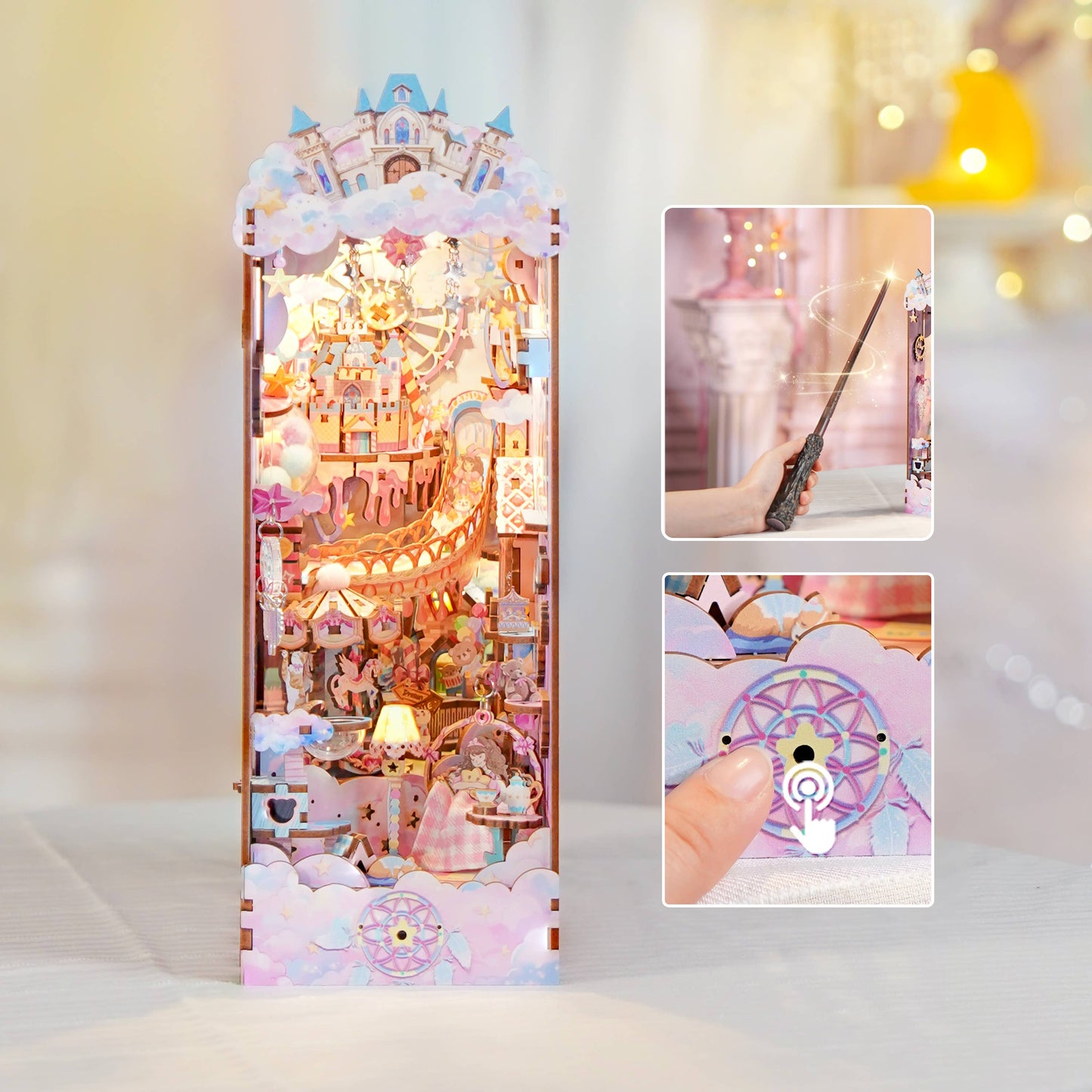 Hands Craft DIY Book Nook Kit: Sweet Dream with Dust Cover