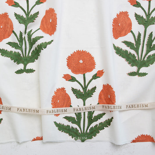 Preorder - Fableism - Indian Block Print - Boho Floral Sienna - BPCT-01-BOH-SIENNA - Ships May 2026