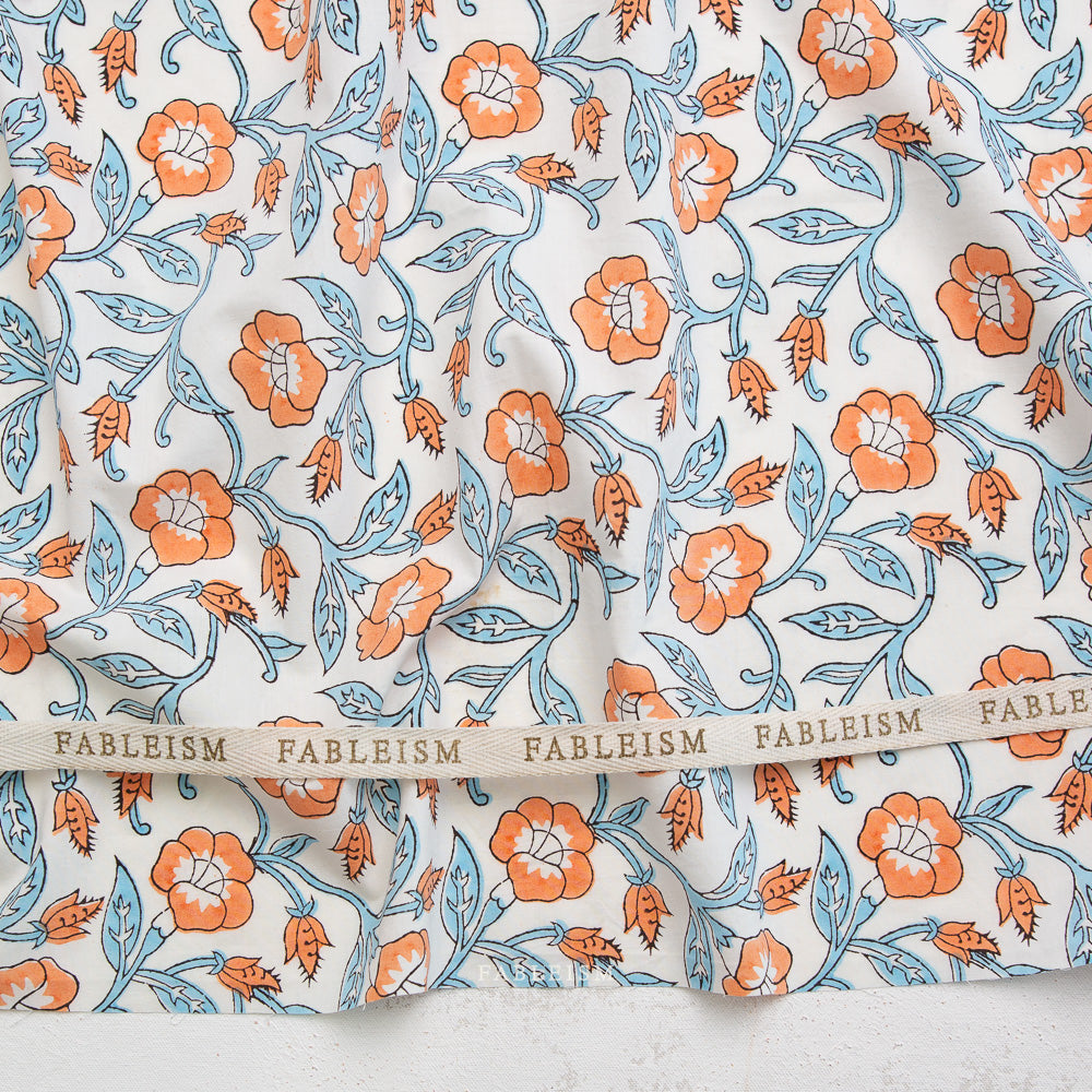 Preorder - Fableism - Indian Block Print - Trumpet Vines Winter - BPCT-02-TMP-WINTER - Ships May 2026