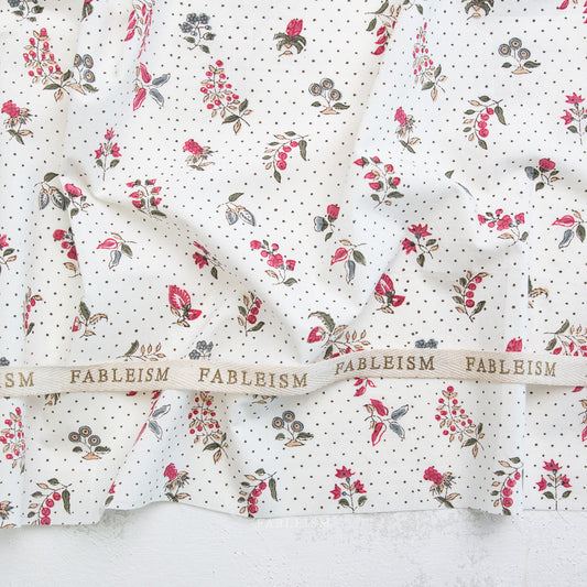 Preorder - Fableism - Indian Block Print - Dottie Floral Cream - BPCT-05-DOT-CREAM - Ships May 2026
