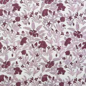 Preorder - Fableism - Indian Block Print - Cozy Floral Purple - BPCT-09-COZ-PURPLE - Ships May 2026