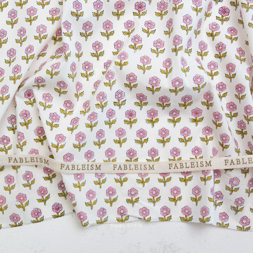Preorder - Fableism - Indian Block Print - Flowerling Pink - BPCT-10-FWG-PINK - Ships May 2026
