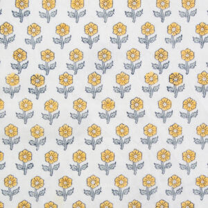 Preorder - Fableism - Indian Block Print - Flowerling Yellow - BPCT-10-FWG-YELLOW - Ships May 2026