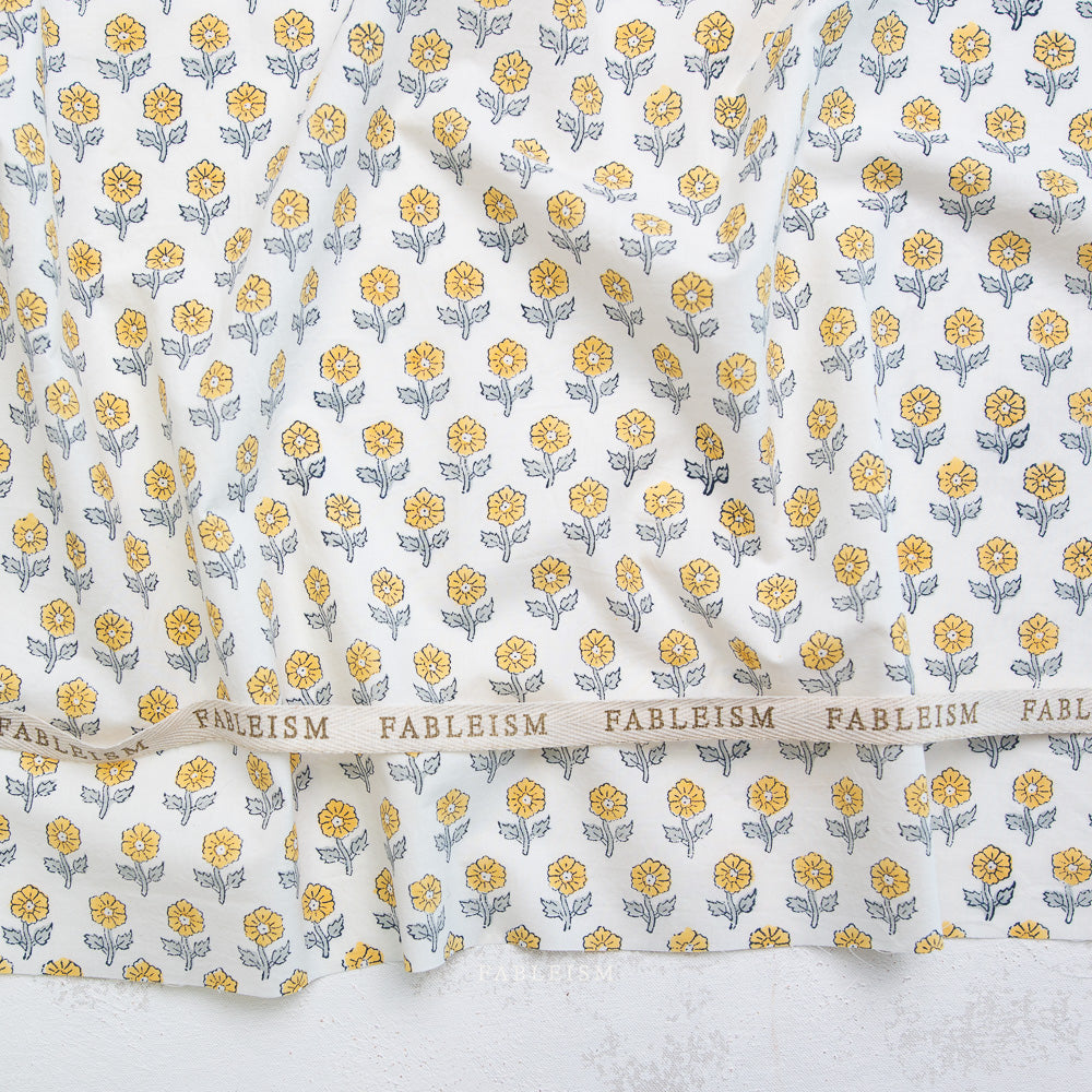 Preorder - Fableism - Indian Block Print - Flowerling Yellow - BPCT-10-FWG-YELLOW - Ships May 2026