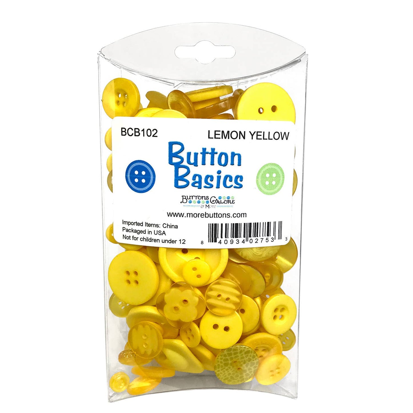 Button Basics Colorful Craft & Sewing Buttons