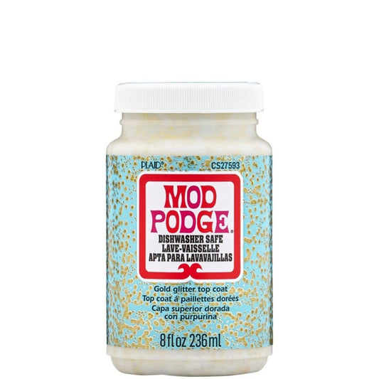 Plaid Mod Podge Dishwasher Safe Glitter - Gold, 8 oz