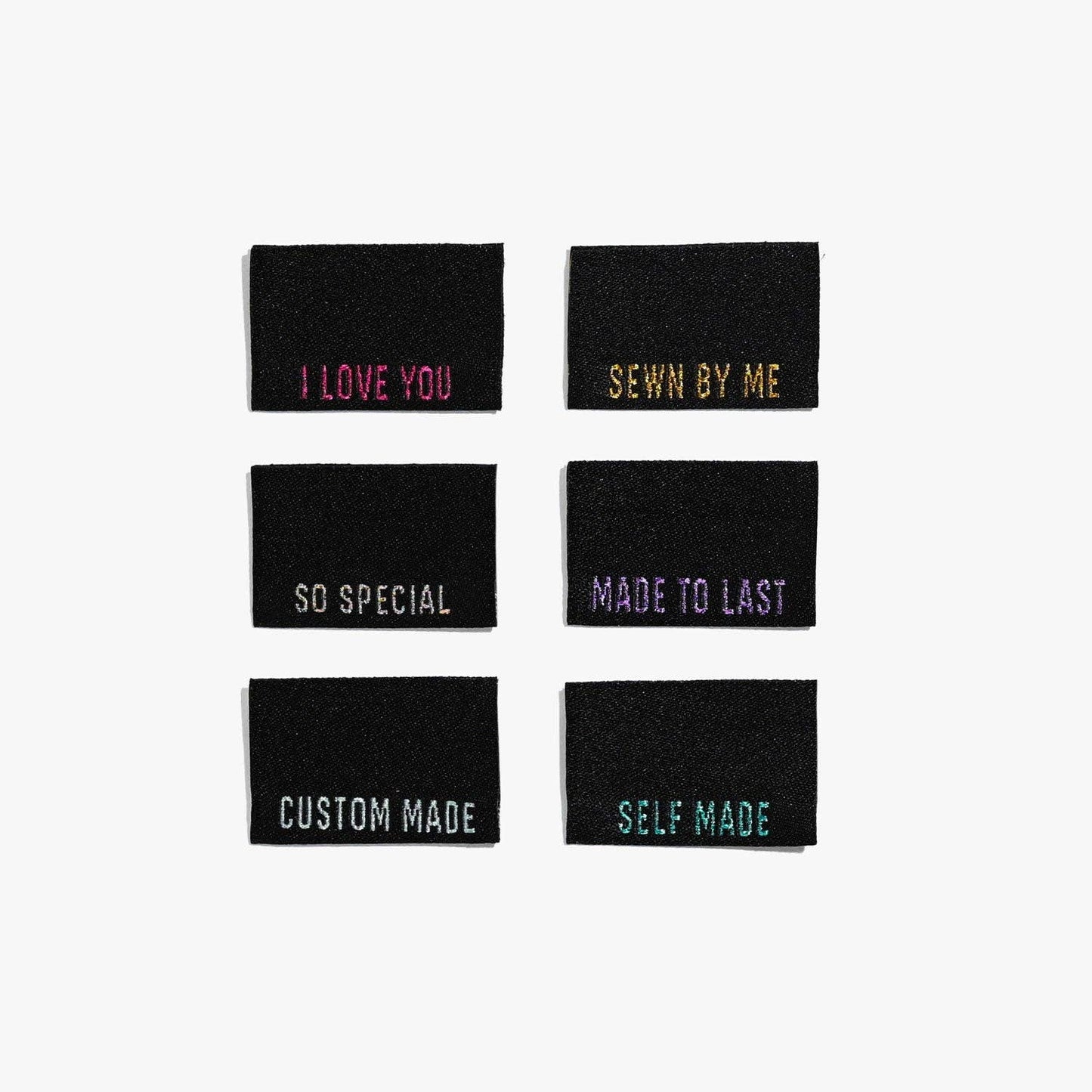 Kylie and the Machine - Metallic Side Seam (Black) Woven Labels