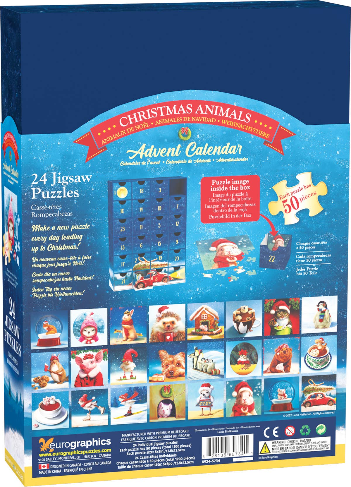 Eurographics Puzzles USA - Christmas Animals - Advent Calendar Puzzle