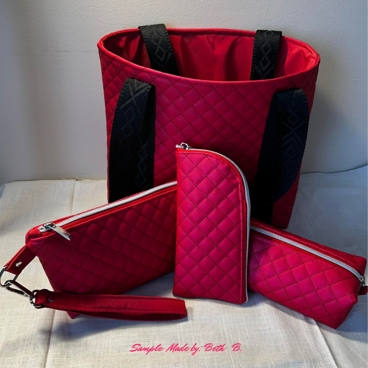 Sew Hungry Hippie Quilted Vinyl Red