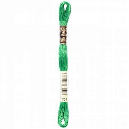 DMC Six Strand Embroidery Floss - 699 - 700 - 701 - 702 - 703 - 704 - 712 - 718