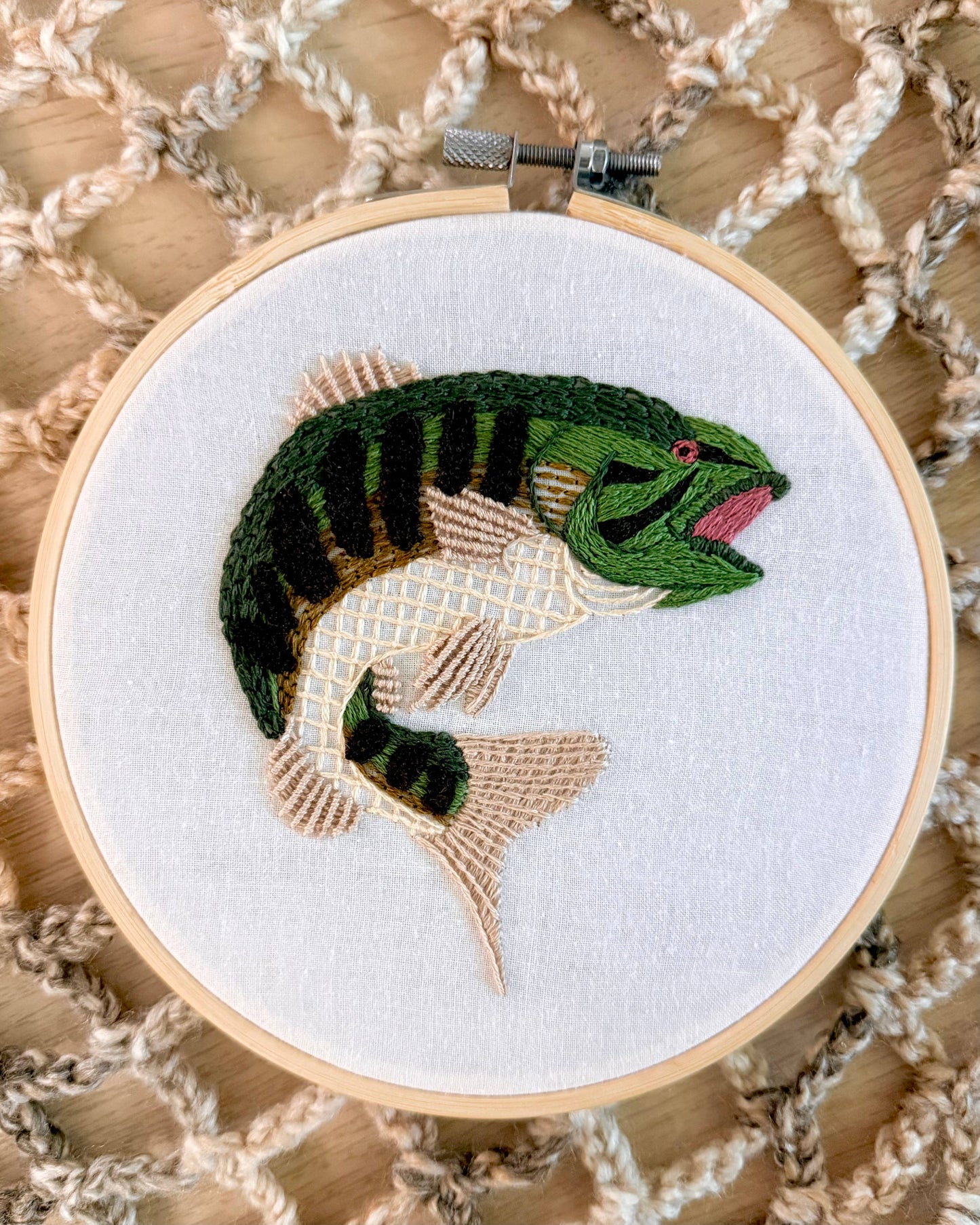 Stitches By Tiff Gone Fishing Embroidery Kit