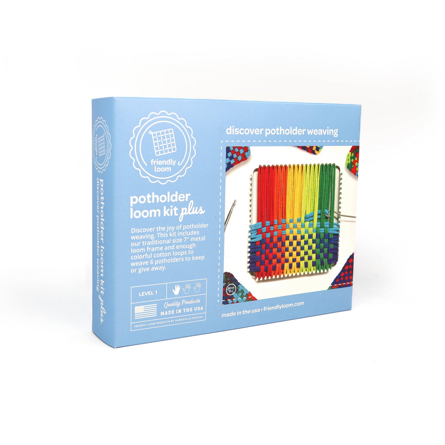 Friendly Loom 7" Potholder Loom Kit Plus (Traditional)