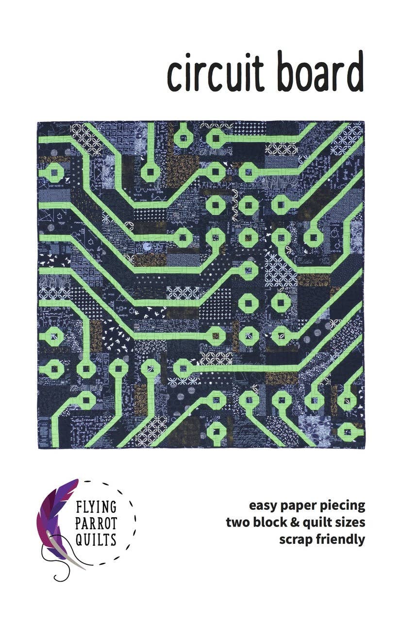 Circuit Board Quilt Pattern By Flying Parrot
