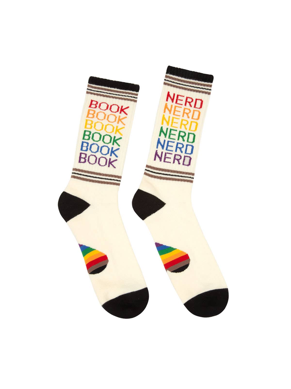 Out Of Print Brand X Underlined Brand - Book Nerd Pride Gym Socks Size Small