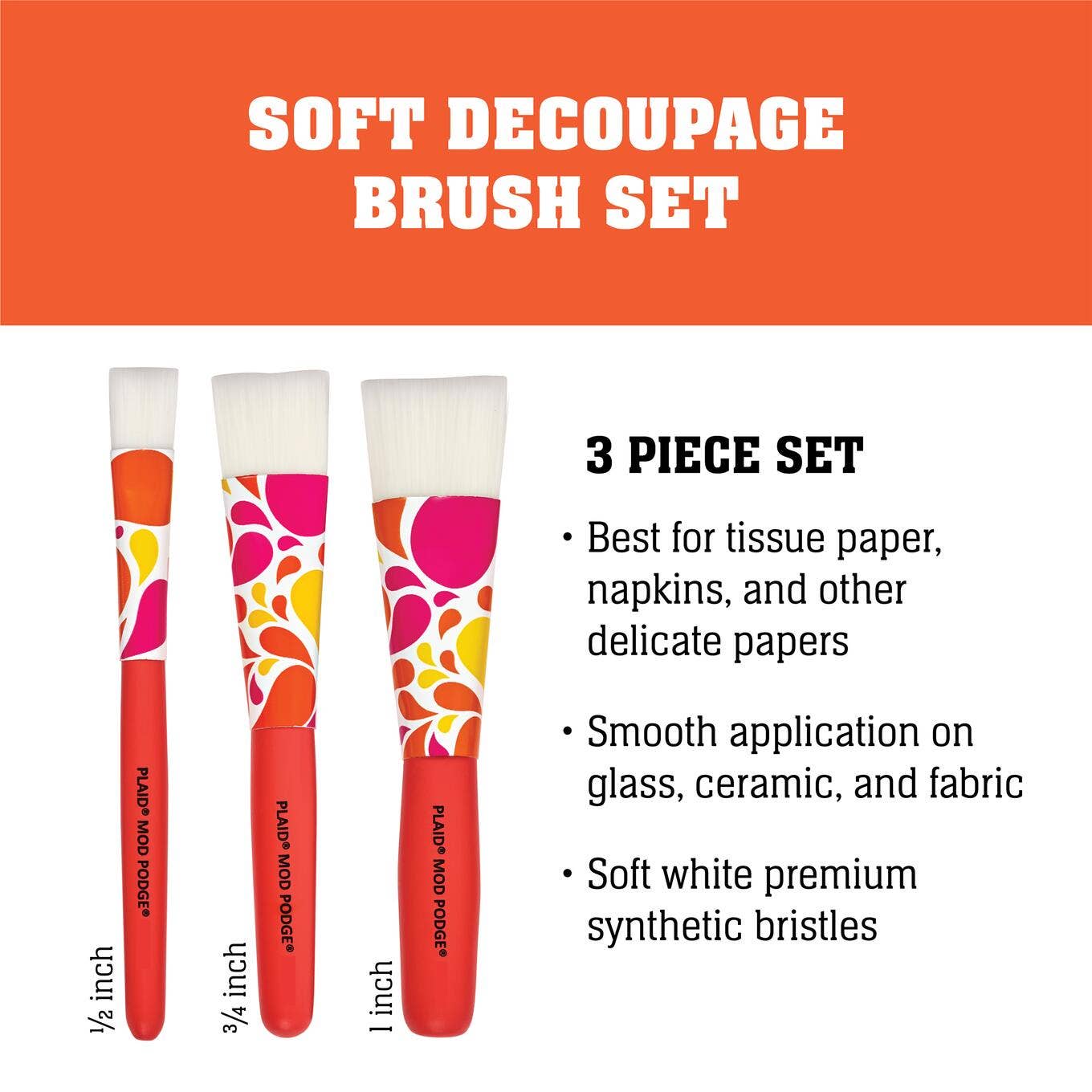 Plaid Mod Podge Dishwasher Safe Gloss/Glitter & Brush Kit