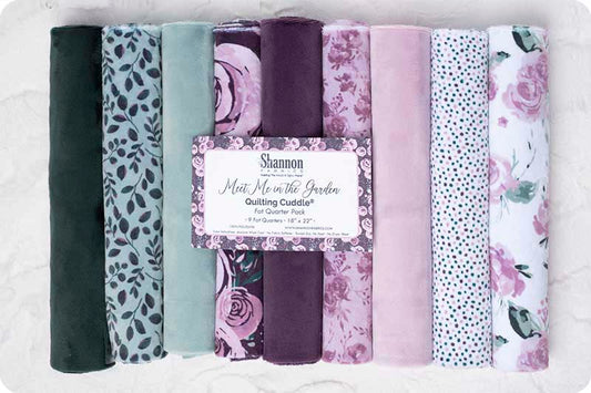 Shannon Fabrics Minky - Quilting Cuddle Fat Quarter Bundle - Meet Me in the Garden