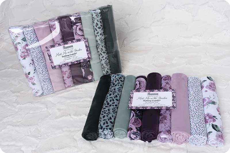 Shannon Fabrics Minky - Quilting Cuddle Fat Quarter Bundle - Meet Me in the Garden