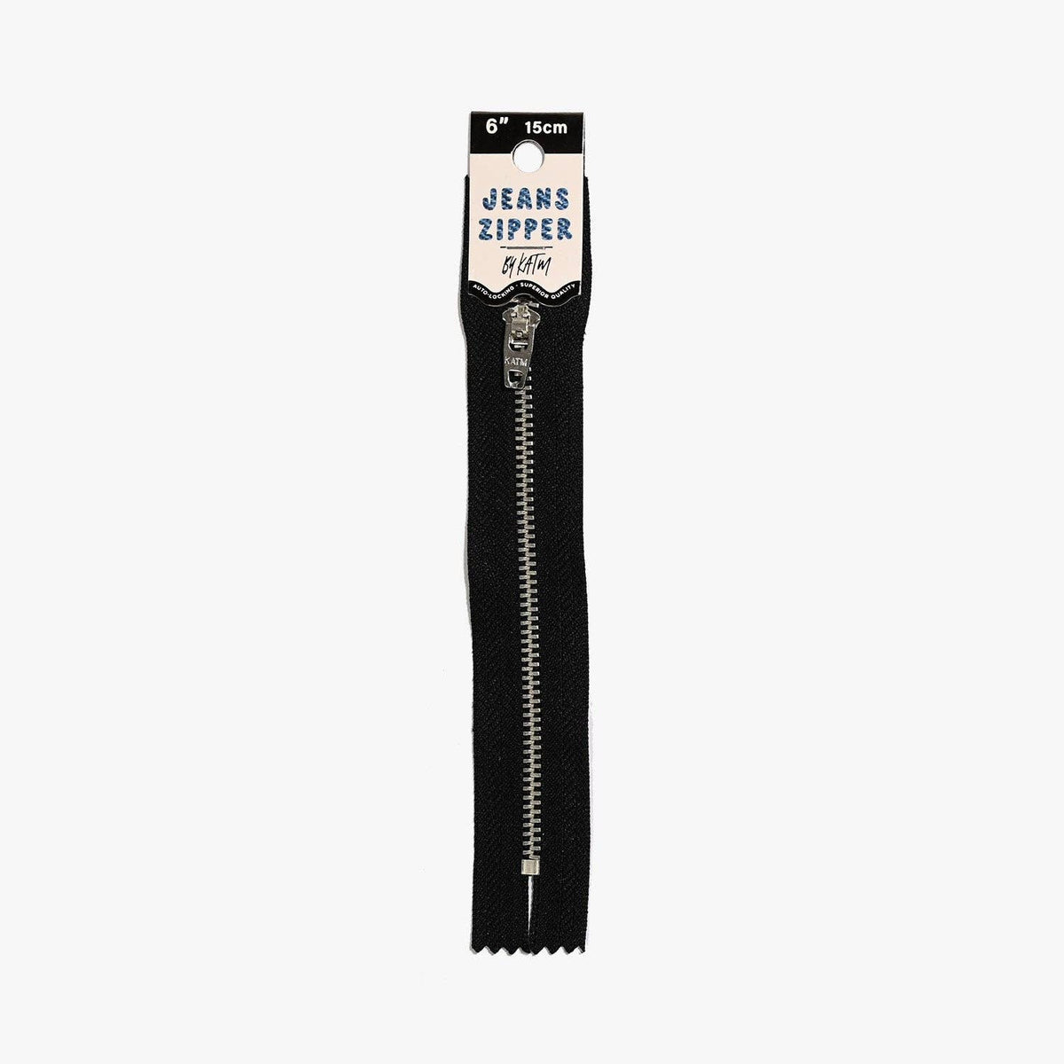 Kylie and the Machine 15 cm / 6" Jeans Zipper - Black
