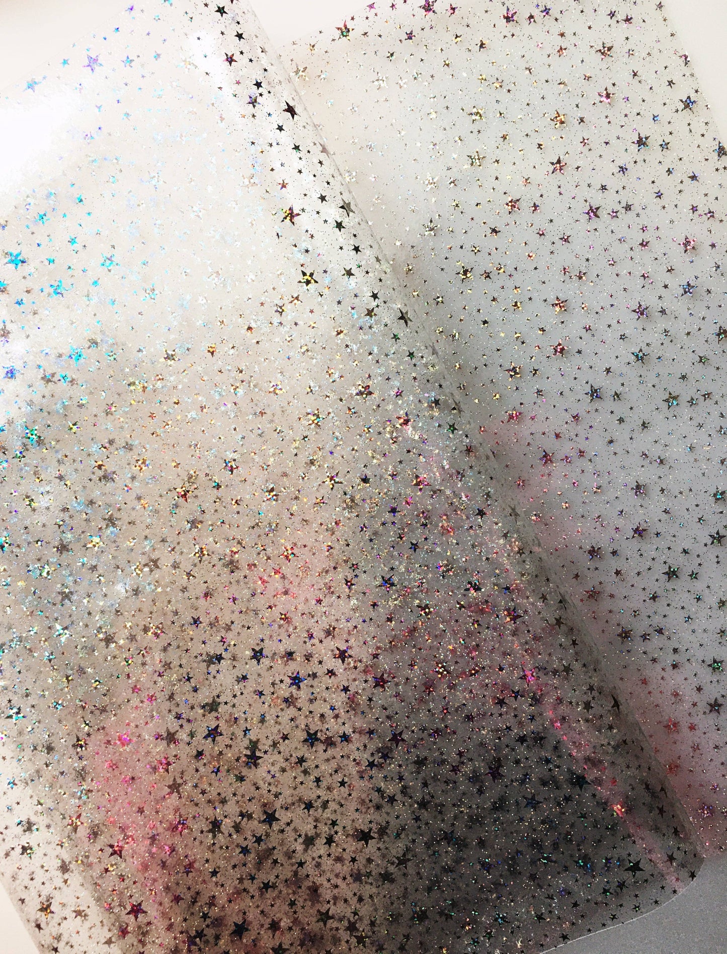 Sew Hungry Hippie Clear Glitter Stars Vinyl