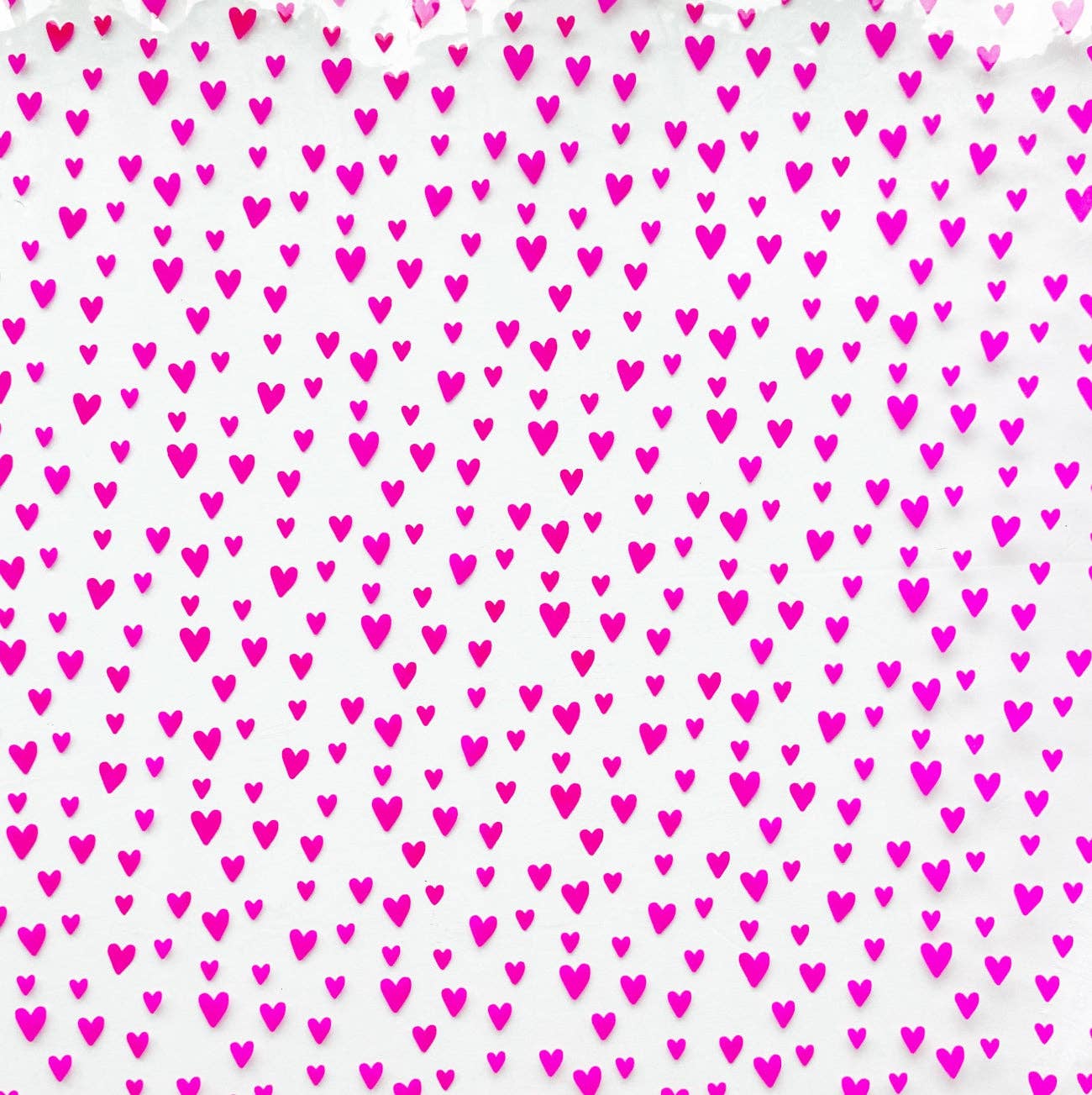 Sew Hungry Hippie - Hot Pink Jazzy Hearts TPU Vinyl Heart Style - 12” x 52” Roll