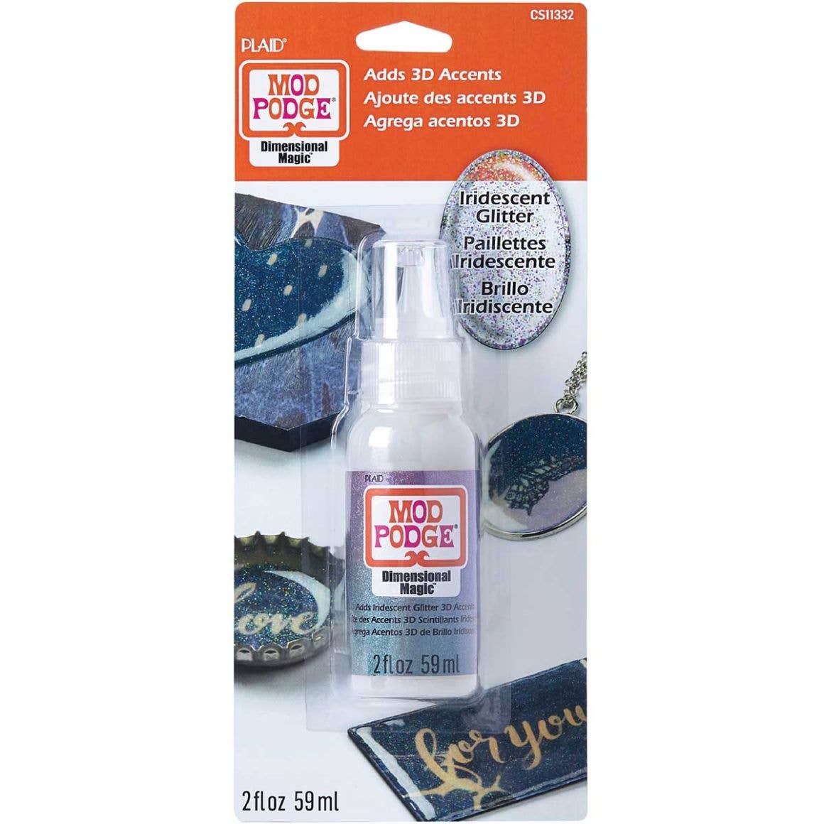 Plaid Mod Podge Dimensional Magic - Iridescent Glitter, 2 oz