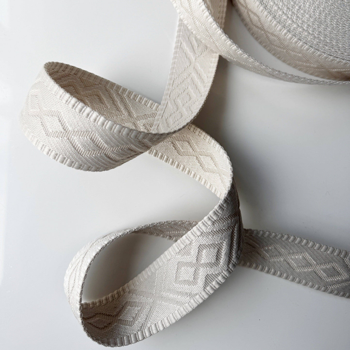 Sew Hungry Hippie Champagne Jacquard Webbing 1.5" Seatbelt Strap Material