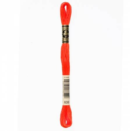 DMC Six Strand Embroidery Floss - 600 - 601 - 602 - 603 - 604 - 605 - 606 - 608