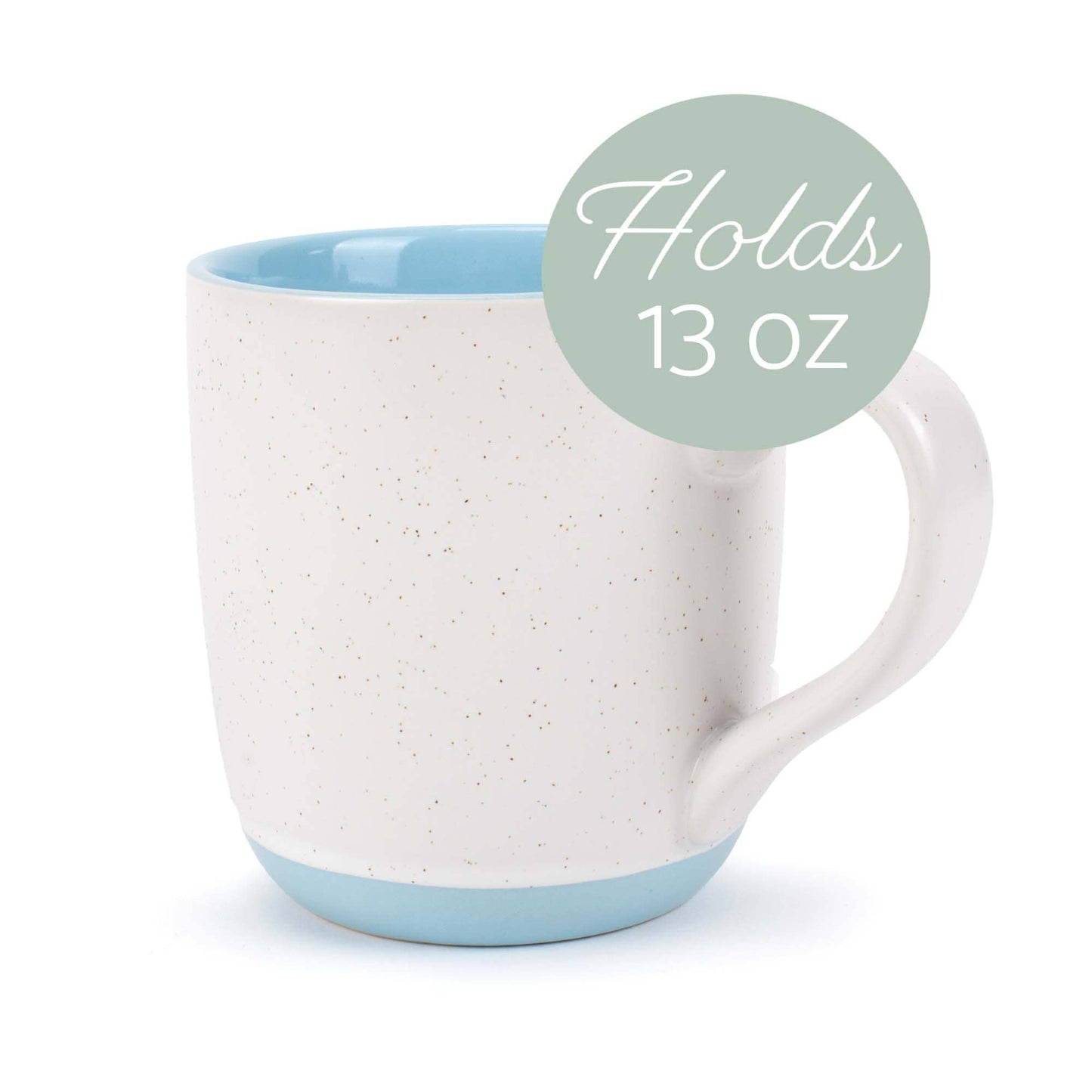 Speckled Mugs 4-Pack White and Light-Blue PRICE IS PER MUG