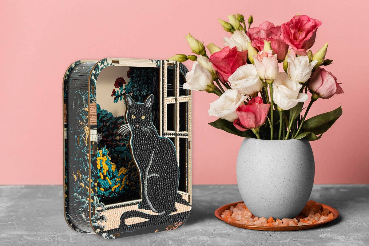 Diamond Dotz - April Cat Shadow Box Kit